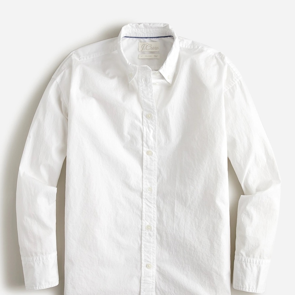 J Crew Relaxed fit cotton poplin shirt.